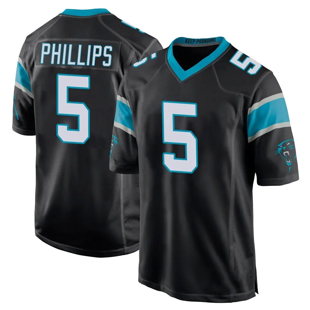 C.Panthers #5 Jaelan Phillips Player Black Game Gdoa Stitched Jerseys