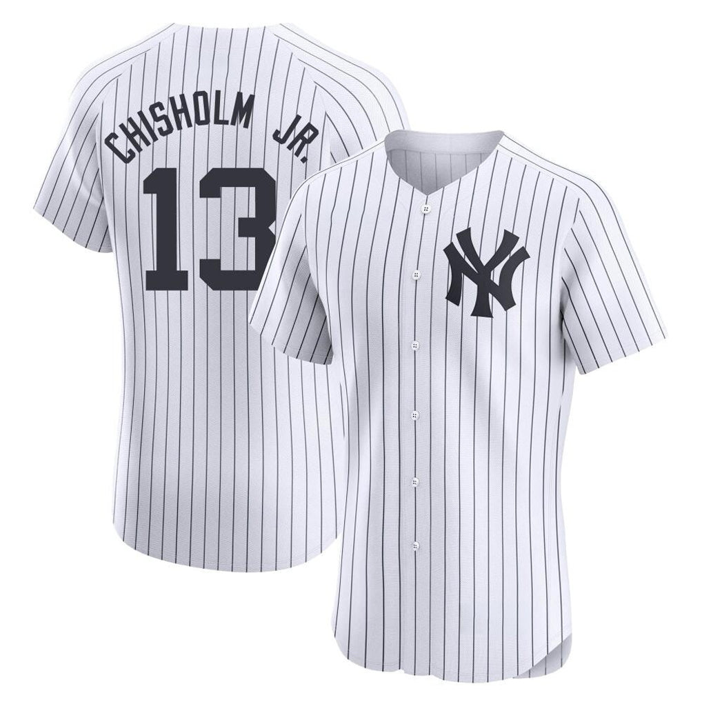 NY.Yankees #13 Jazz Chisholm Jr Player White Limited Elite Home Fdoa Stitched Jerseys