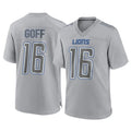 D.Lions #16 Jared Goff Player Gray Atmosphere Fashion Home Game Gdoa Stitched Jerseys