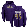 B.Ravens #95 Tavius Robinson Player Purple Salute to Service Pullover Hoodie Gdoa Stitched Jerseys