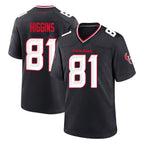 H.Texans #81 Jayden Higgins Player Navy Team Home Game Gdoa Stitched Jerseys