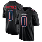 NE.Patriots #0 Christian Gonzalez Player Carbon Fashion Limited Home Game Gdoa Stitched Jerseys