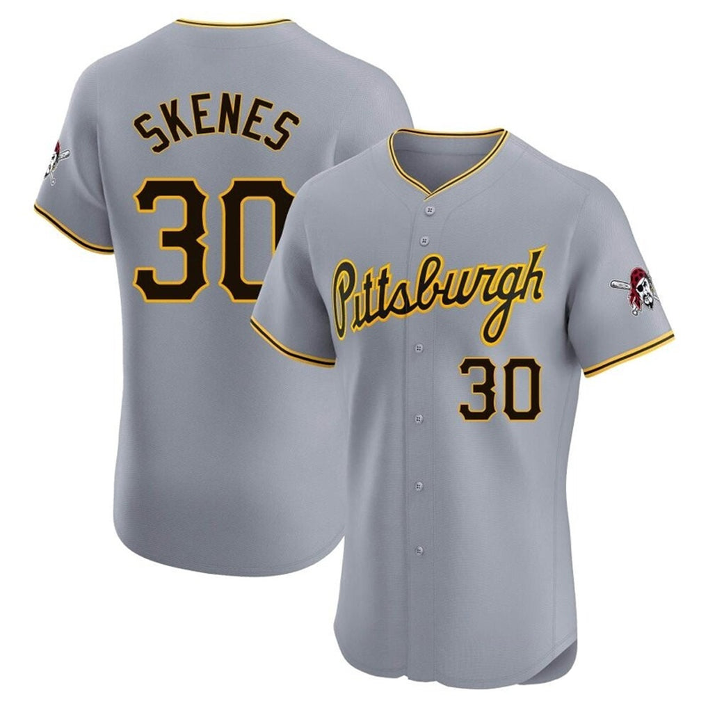 P.Pirates #30 Paul Skenes Player Gray Road Home Limited Elite Fdoa Stitched Jerseys