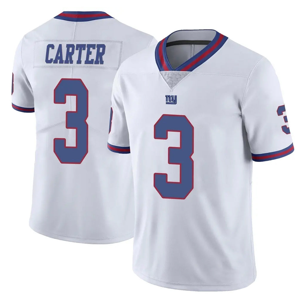 NY.Giants #3 Abdul Carter Player White Color Rush Home Game Gdoa Stitched Jerseys
