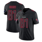 H.Texans #81 Jayden Higgins Player Black Impact Limited Game Gdoa Stitched Jerseys