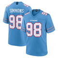 T.Titans #98 Jeffery Simmons Player Light Blue 2026 Game Home Gdoa Stitched Jerseys