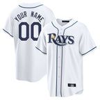 Custom T.Bay Rays White Limited Game Any Name & Number Gdoa Stitched Jerseys