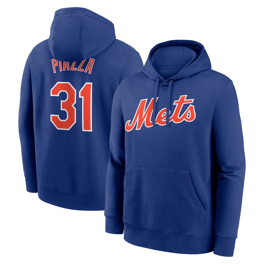 NY.Mets #31 Mike Piazza Player Royal Club Pullover Hoodie Game Fdoa Stitched Jerseys
