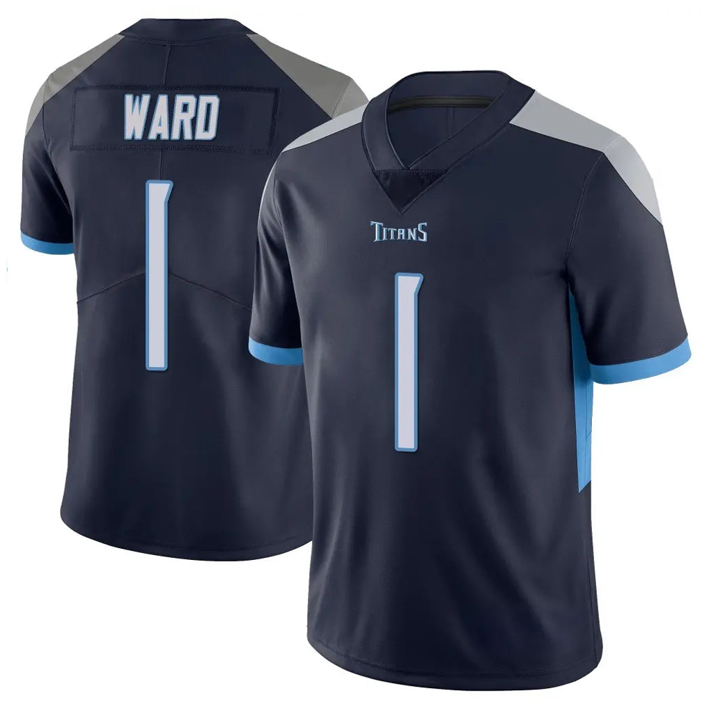 T.Titans #1 Cam Ward Player Navy Limited Vapor Untouchable Home Game Gdoa Stitched Jerseys