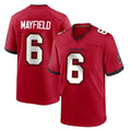 TB.Buccaneers #6 Baker Mayfield Player Red Home Game Gdoa Stitched Jerseys