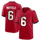 TB.Buccaneers #6 Baker Mayfield Player Red Home Game Gdoa Stitched Jerseys
