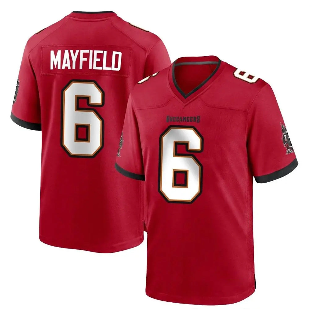 TB.Buccaneers #6 Baker Mayfield Player Red Home Game Gdoa Stitched Jerseys