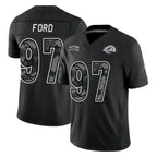 LA.Rams #97 Poona Ford Player Black Limited 2026 Salute to Service Home Game Gdoa Stitched Jerseys