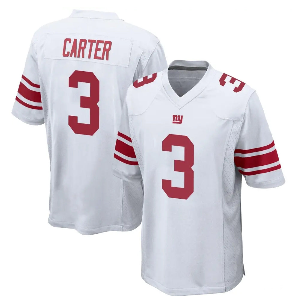 NY.Giants #3 Abdul Carter Player White Home Game Gdoa Stitched Jerseys