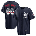 Custom D.Tigers Navy USA 250 Limited Home Game Any Name & Number Gdoa Stitched Jerseys
