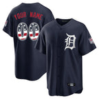 Custom D.Tigers Navy USA 250 Limited Home Game Any Name & Number Gdoa Stitched Jerseys