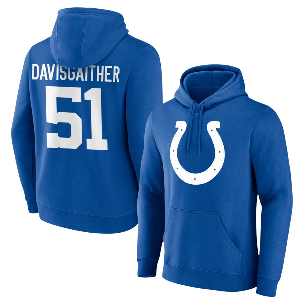 IN.Colts #51 Akeem Davis-Gaither Player Royal Pullover Hoodies Limited Game Gdoa Stitched Jerseys