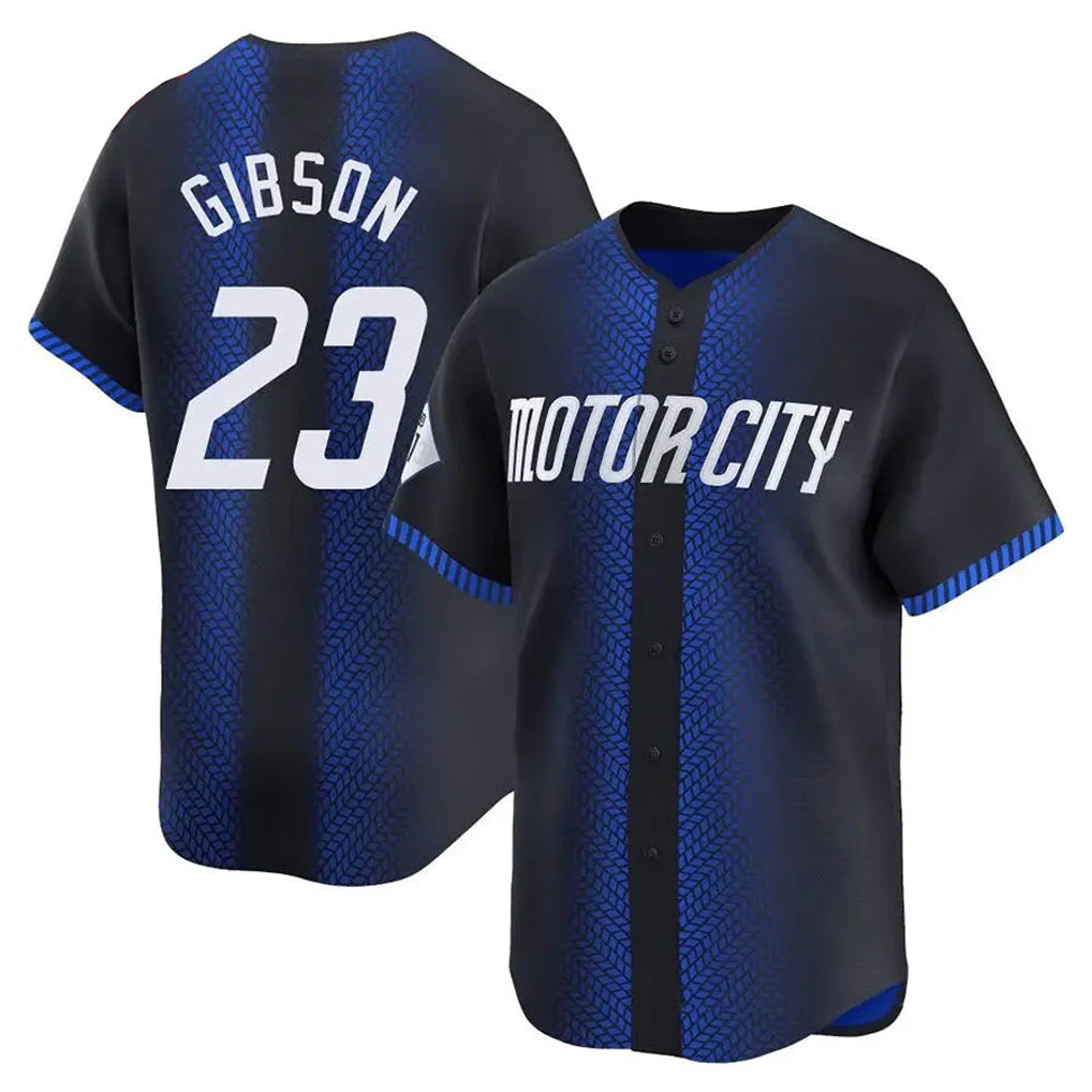 D.Tigers #23 Kirk Gibson Player Navy City Connect Home Limited Gdoa Stitched Jerseys