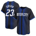 D.Tigers #23 Kirk Gibson Player Navy City Connect Home Limited Gdoa Stitched Jerseys