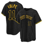NY.Yankees #11 Anthony Volpe Player Black Snake Skin City Game Home Fdoa Stitched Jerseys