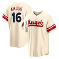 LA.Angels #16 Yusei Kikuchi Player Cream City Connect Home Fdoa Stitched Jerseys