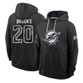 M.Dolphins #20 Jordyn Brooks Player 2026 Black Logo Pullover Hoodies Limited Game Gdoa Stitched Jerseys