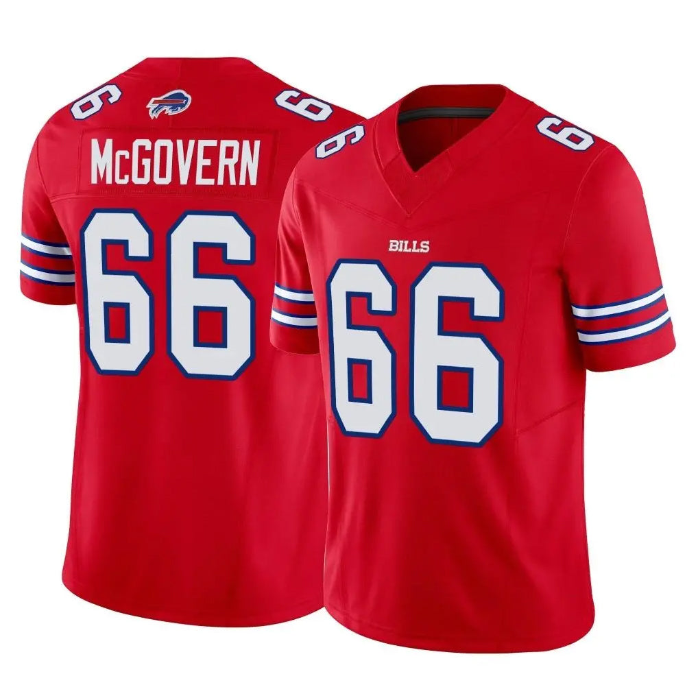 B.Bills #66 Connor McGovern Player Red Vapor F.U.S.E. Jersey Limited Home Game Gdoa Stitched Jerseys