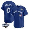 T.Blue Jays #0 Andres Gimenez Player Royal 2025 World Series Limited Fdoa Stitched Jerseys