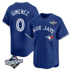 T.Blue Jays #0 Andres Gimenez Player Royal 2025 World Series Limited Fdoa Stitched Jerseys