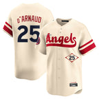 LA.Angels #25 Travis d'Arnaud Player Cream City Connect Limited Home Fdoa Stitched Jerseys