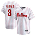 P.Phillies #3 Bryce Harper Player White Home Limited Fdoa Stitched Jerseys
