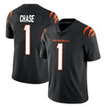 C.Bengals #1 Ja'Marr Chase Player Black Vapor Untouchable Limited Home Game Gdoa Stitched Jerseys