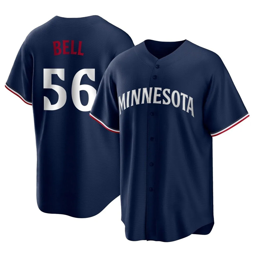 M.Twins #56 Josh Bell Player Navy Replica Alternate Home Fdoa Stitched Jerseys