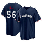 M.Twins #56 Josh Bell Player Navy Replica Alternate Home Fdoa Stitched Jerseys