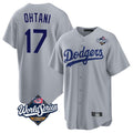 LA.Dodgers #17 Shohei Ohtani Player Gray World Series Game Fdoa Stitched Jerseys