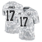 IN.Colts #17 Daniel Jones Player Arctic Camo Salute To Service Limited Game Gdoa Stitched Jerseys