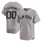 Custom NY.Yankees Gray Limited Home Game Any Name & Number Gdoa Stitched Jerseys