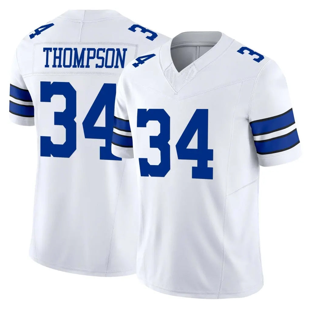 D.Cowboys #34 Jalen Thompson Player White Limited Vapor F.U.S.E. Home Game Gdoa Stitched Jerseys