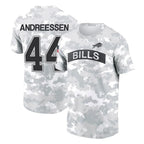 B.Bills #44 Joe Andreessen Player Arctic Camo Salute to Service T-Shirt Hoodies Gdoa Stitched Jerseys