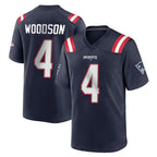 NE.Patriots #4 Craig Woodson Player Navy Home Game Gdoa Stitched Jerseys