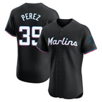 M.Marlins #39 Eury Perez Player Black Vapor Home Limited Elite Fdoa Stitched Jerseys