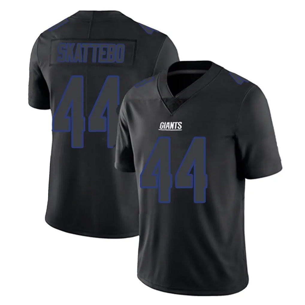 NY.Giants #44 Cam Skattebo Player Black Impact Limited Home Game Gdoa Stitched Jerseys