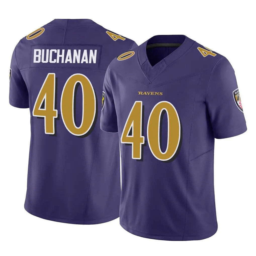 B.Ravens #40 Teddye Buchanan Player Purple Vapor F.U.S.E. Limited Gdoa Stitched Jerseys