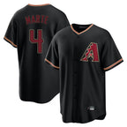 A.Diamondbacks #4 Ketel Marte Player Black Limited Home Gdoa Stitched Jerseys