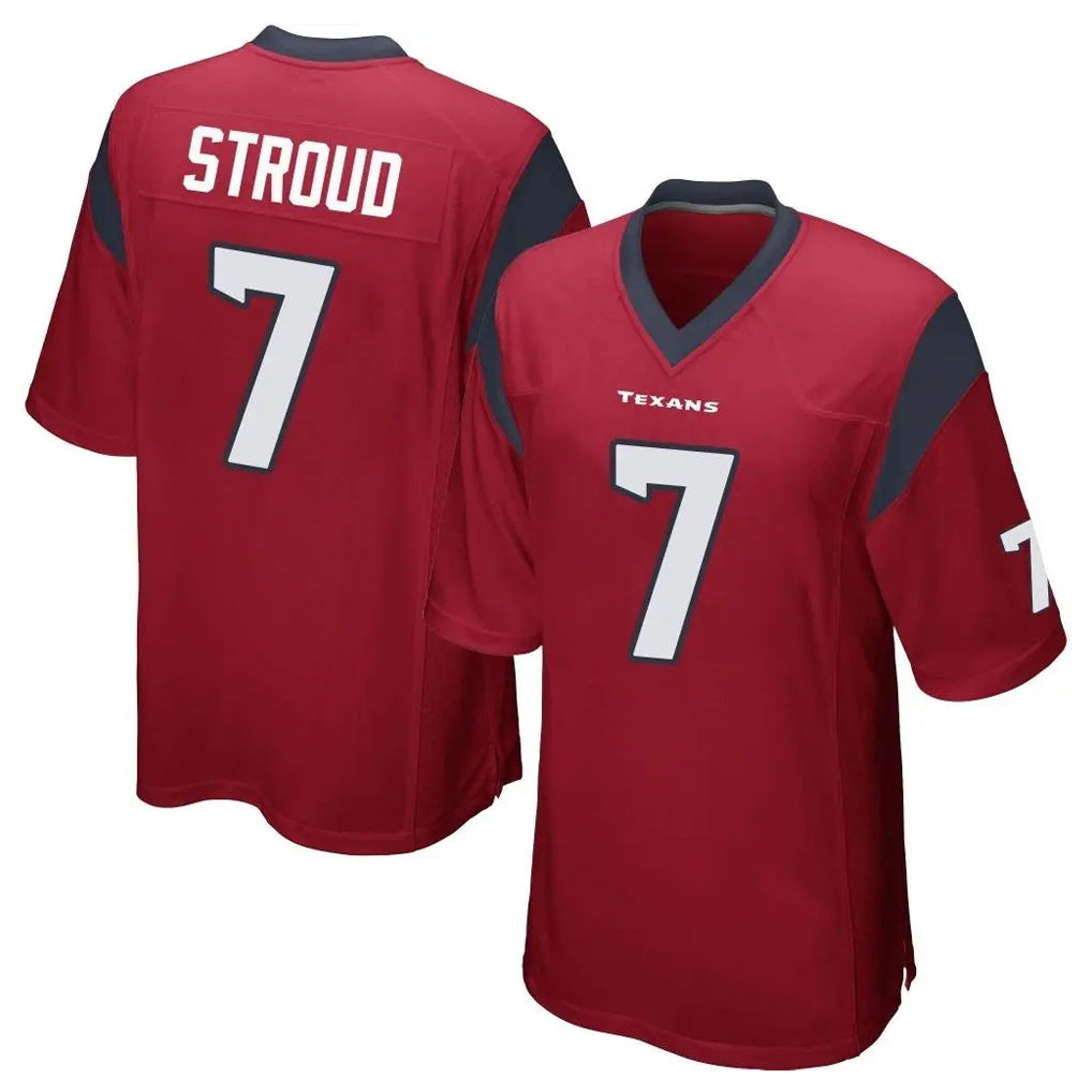 H.Texans #7 CJ Stroud Player Red Home Game Gdoa Stitched Jerseys