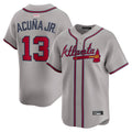 A.Braves #13 Ronald Acun?a Jr. Player Gray Limited Stitched Jerseys