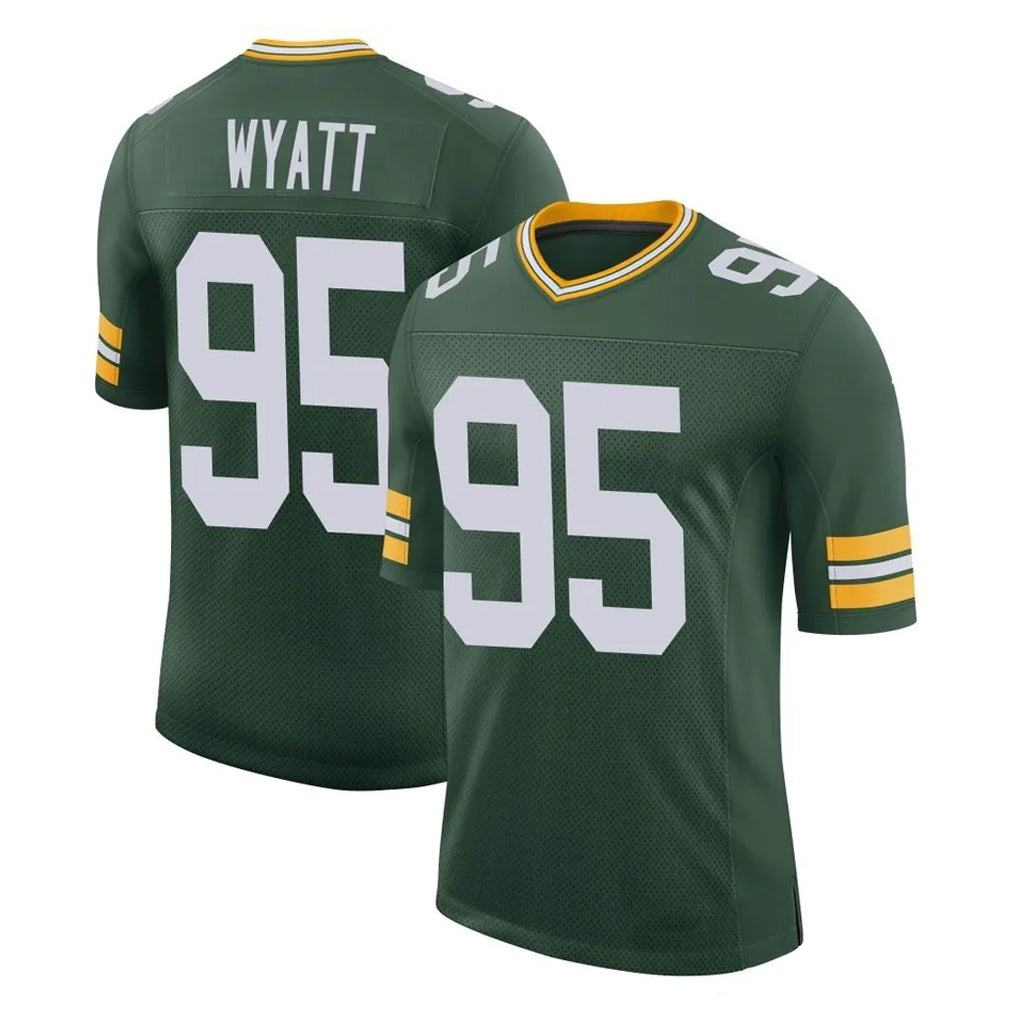 GB.Packers #95 Devonte Wyatt Player Green Limited Classic Home Game Gdoa Stitched Jerseys