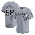 C.White Sox #58 Seranthony Dom¨ªnguez Player Gray Road Limited Home Gdoa Stitched Jerseys