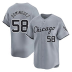 C.White Sox #58 Seranthony Dom¨ªnguez Player Gray Road Limited Home Gdoa Stitched Jerseys