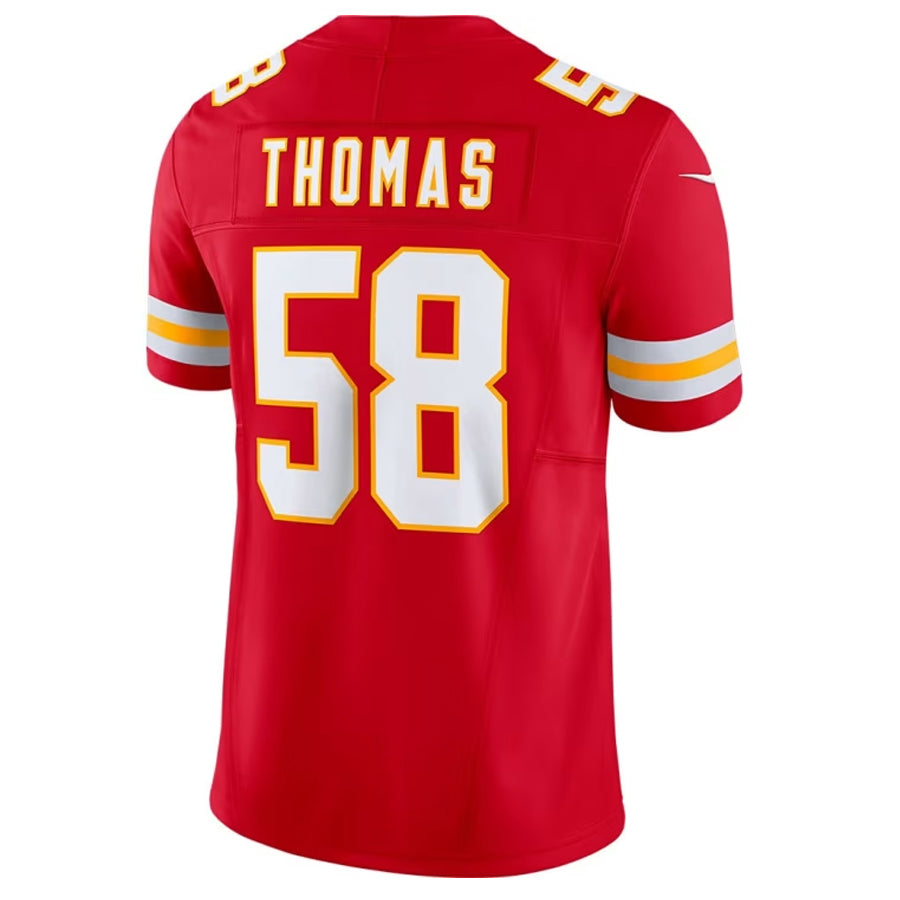 KC.Chiefs #58 Derrick Thomas Player Red Vapor F.U.S.E. Limited Gdoa Stitched Jerseys